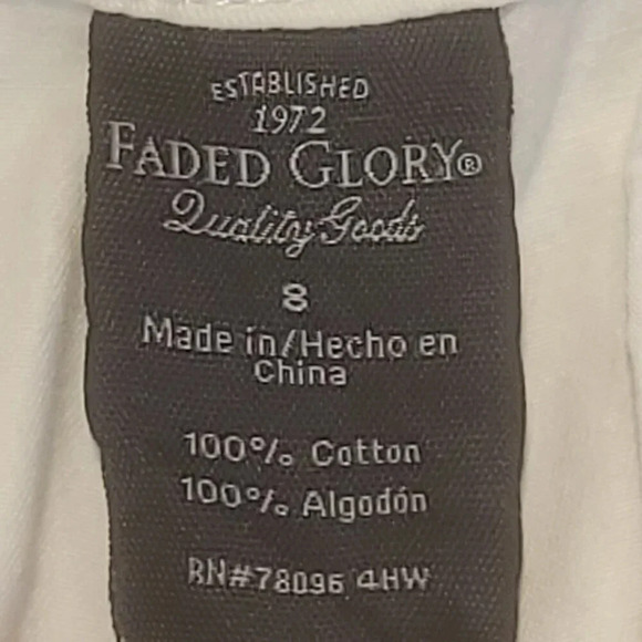 FADED GLORY Women's White Cuffed Cotton Walking Shorts Size 8 - Picture 4 of 8